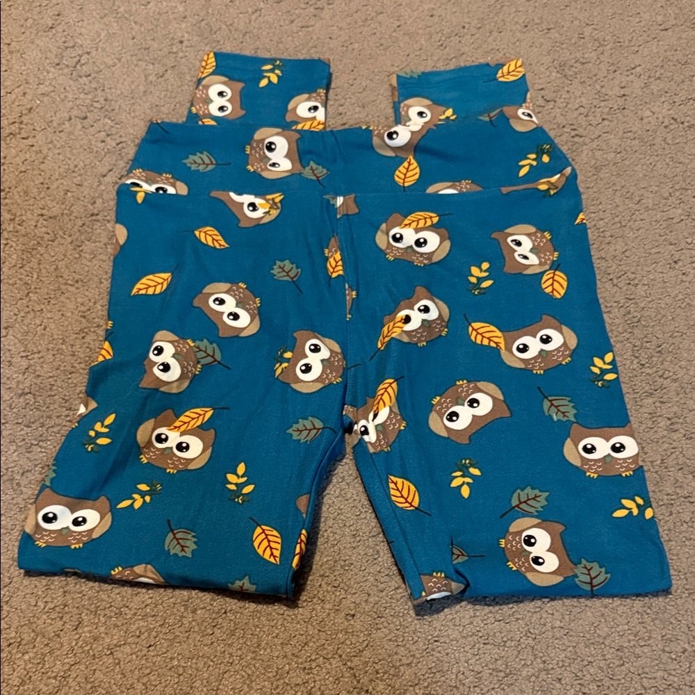 LuLaRoe Blue Owl Print Leggings